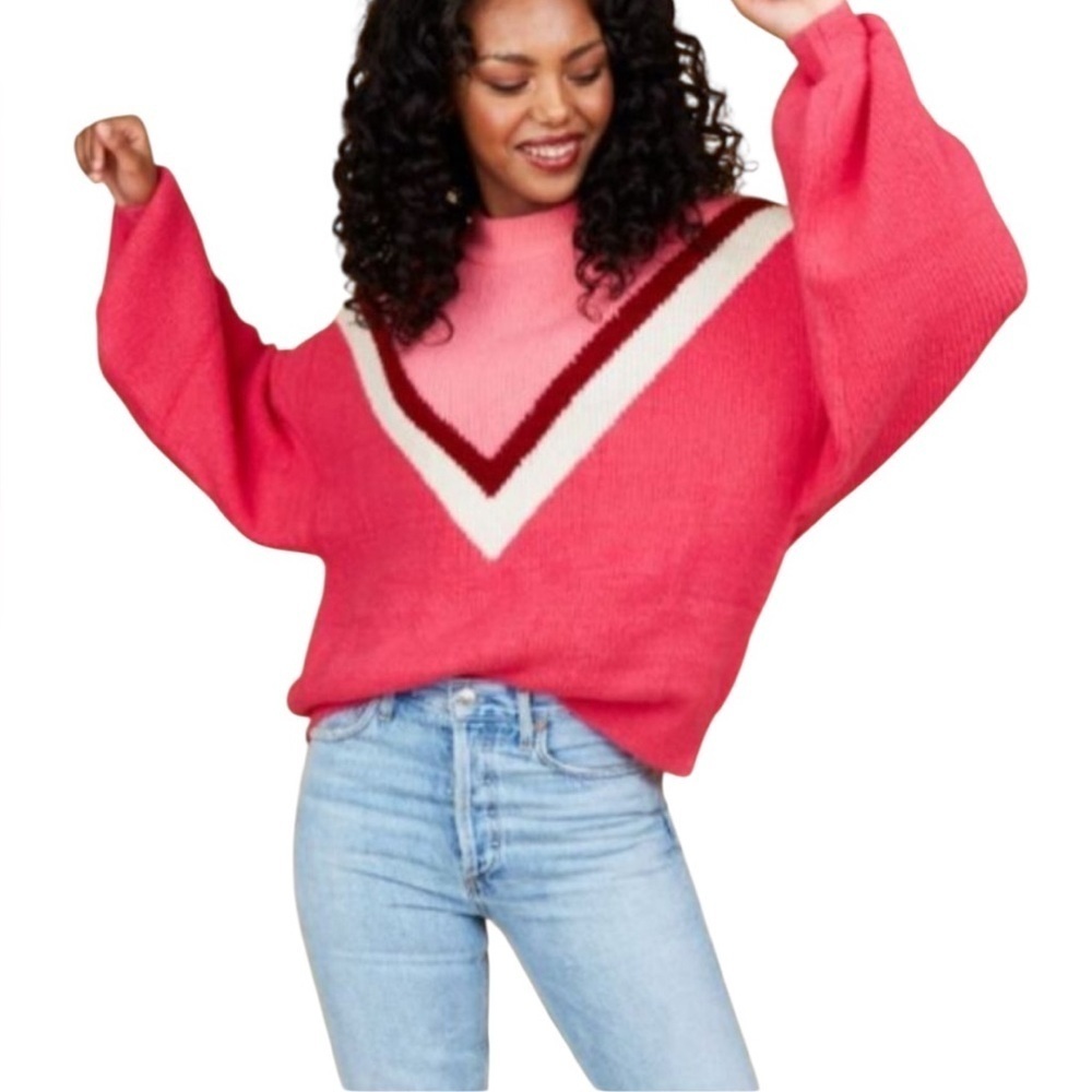 Crosby by Mollie Burch Pink Oversized Sweater